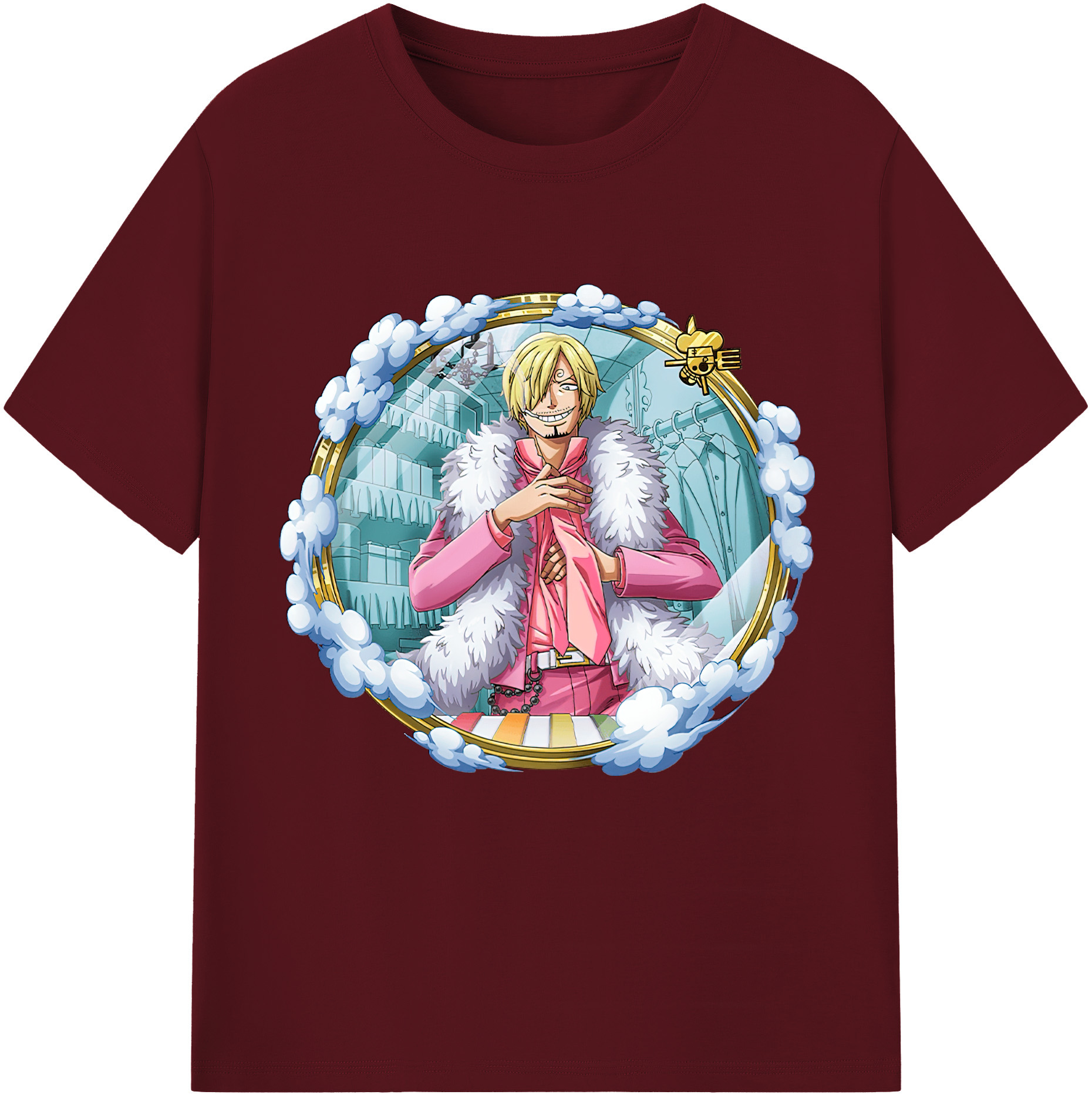 ワンピース サンジ ONE PIECE Sanji 綿100％半袖Tシャツ（フロントプリント）